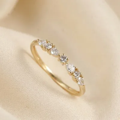 Handcrafted Yellow Gold Ring With Lab Grown Diamond Handcrafted Yellow Gold Ring With Lab Grown Diamond