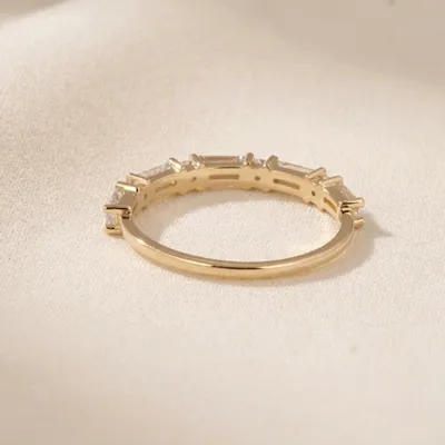 Handcrafted 9 Kt Yellow Gold Ring With Lab Grown Diamond Handcrafted 9 Kt Yellow Gold Ring With Lab Grown Diamond