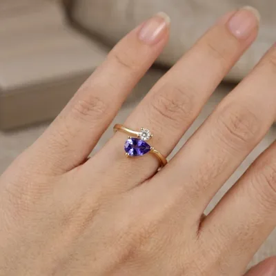 Handcrafted Lab Grown Diamond 9Kt Yellow Gold Ring Handcrafted Lab Grown Diamond 9Kt Yellow Gold Ring
