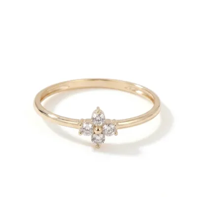Lab Grown Diamond Delicate Ring in 10Kt Yellow Gold Lab Grown Diamond Delicate Ring in 10Kt Yellow Gold