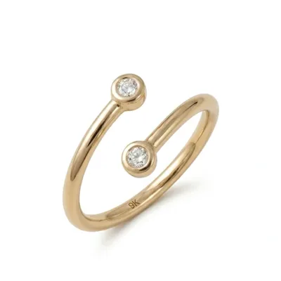 Yellow Gold Bypass Ring with Lab Grown Diamond Yellow Gold Bypass Ring with Lab Grown Diamond