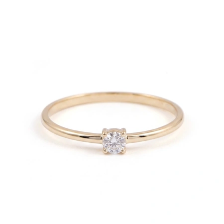 18Kt Gold Delicate Ring Production with Lab Grown Diamond 18Kt Gold Delicate Ring Production with Lab Grown Diamond