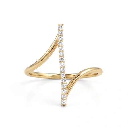 Handcrafted Lab Grown Diamond 9Kt Solid Yellow Gold Ring Handcrafted Lab Grown Diamond 9Kt Solid Yellow Gold Ring